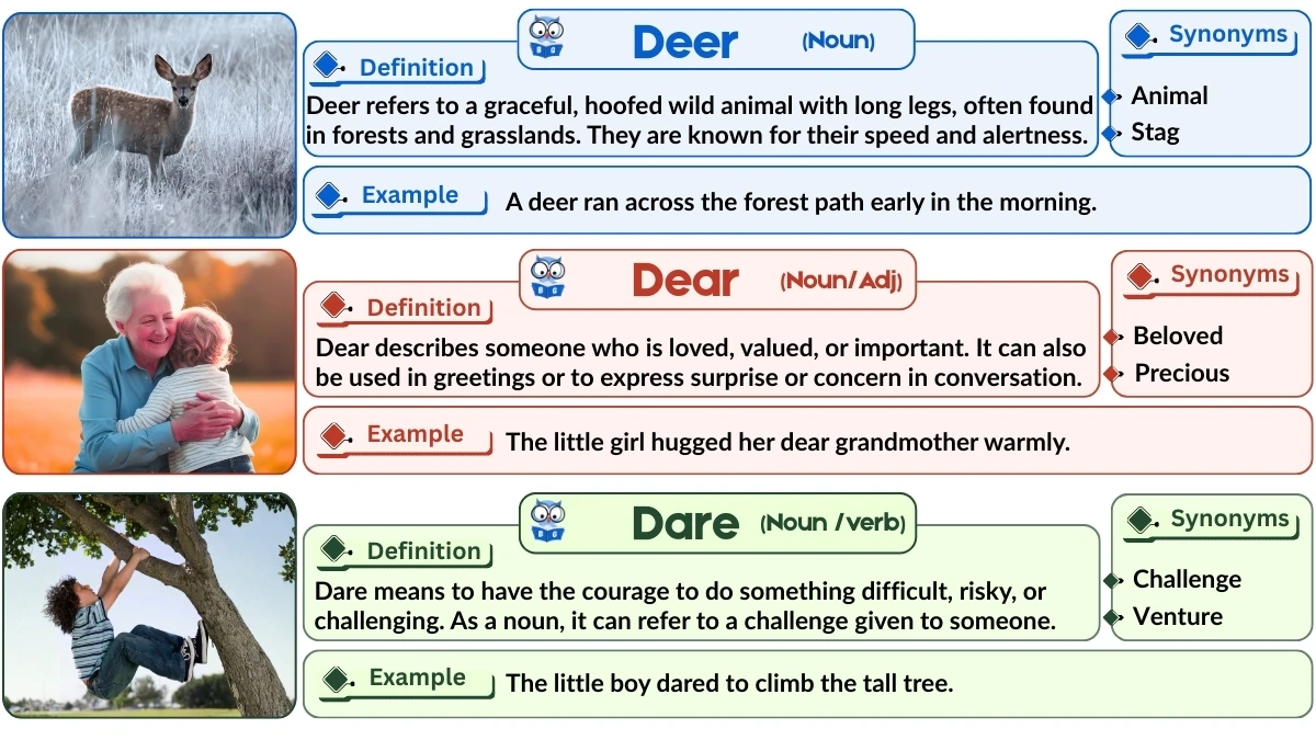 Deer vs Dear vs Dare