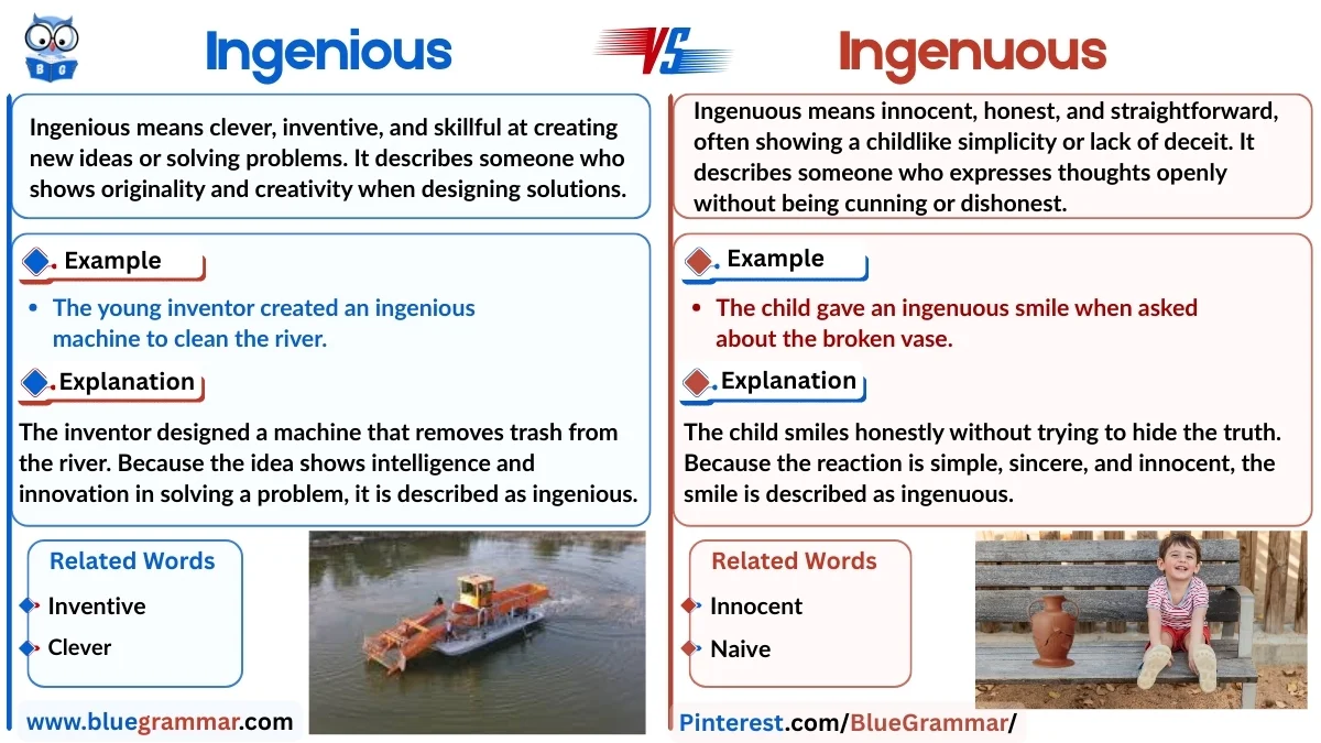 Ingenious vs Ingenuous