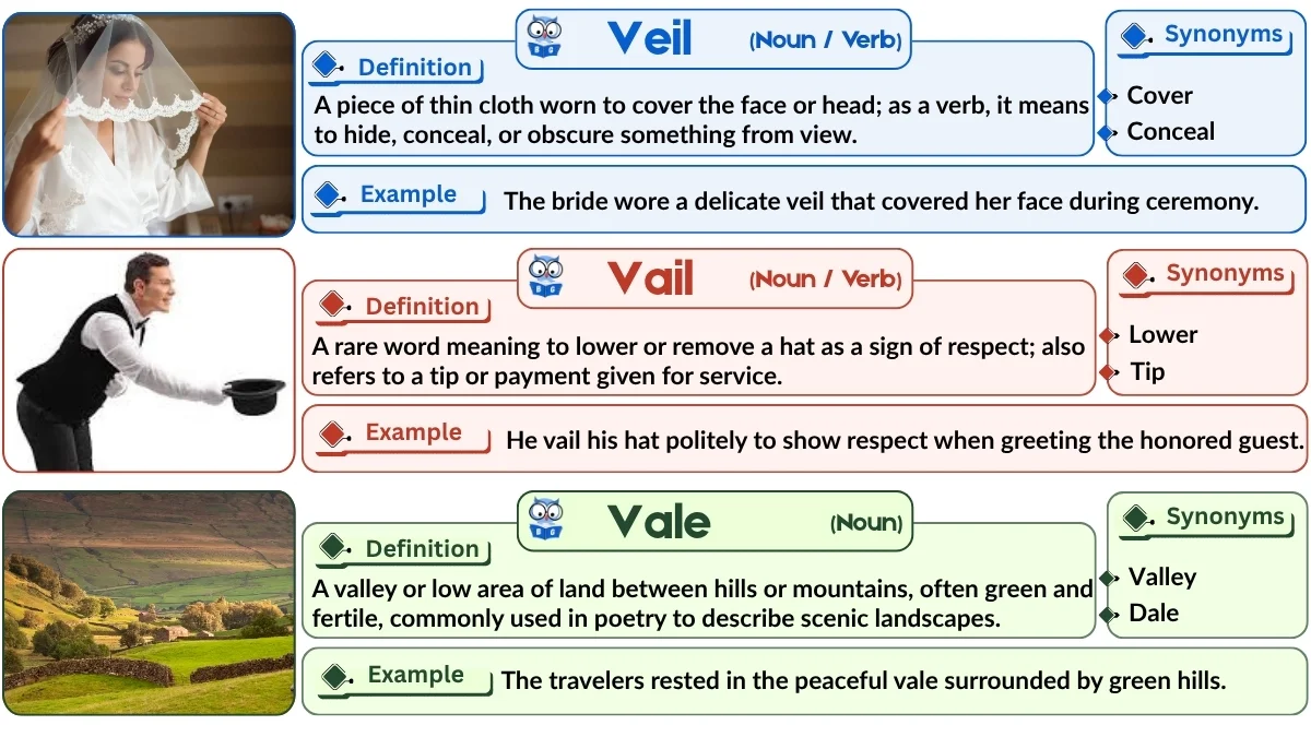 Vale vs Veil vs Vail