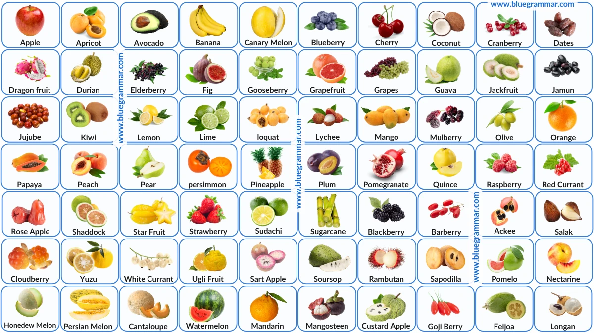 Fruit Names in English